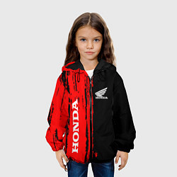 Куртка с капюшоном детская Honda марка авто, цвет: 3D-черный — фото 2