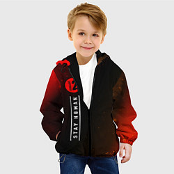 Куртка с капюшоном детская ДАИНГ ЛАЙТ 2 Космос Вертикально, цвет: 3D-черный — фото 2