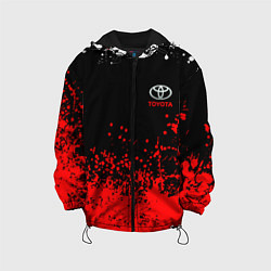 Куртка с капюшоном детская Toyota брызги красок, цвет: 3D-черный