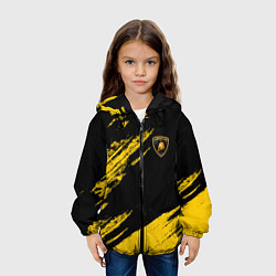 Куртка с капюшоном детская Lamborghini вектор, цвет: 3D-черный — фото 2