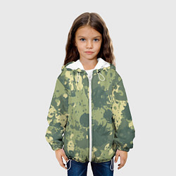 Куртка с капюшоном детская Камуфляж: Брызги красок, цвет: 3D-белый — фото 2