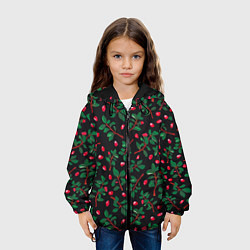 Куртка с капюшоном детская Лепетски и листья, цвет: 3D-черный — фото 2