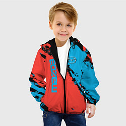 Куртка с капюшоном детская Mazda sport, цвет: 3D-черный — фото 2