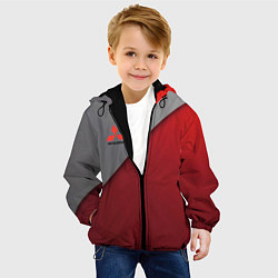 Куртка с капюшоном детская Mitsubishi Texture, цвет: 3D-черный — фото 2
