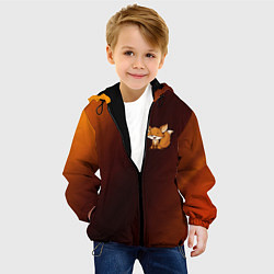 Куртка с капюшоном детская ЛИСИЧКА Абстракция, цвет: 3D-черный — фото 2