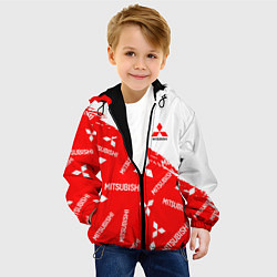 Куртка с капюшоном детская Mitsubishi Паттерн, цвет: 3D-черный — фото 2