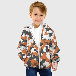 Куртка с капюшоном детская Orange Camo, цвет: 3D-белый — фото 2