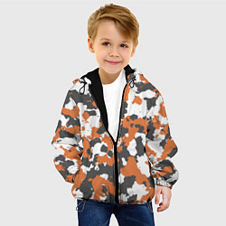 Куртка с капюшоном детская Orange Camo, цвет: 3D-черный — фото 2