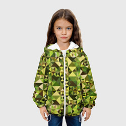 Куртка с капюшоном детская Камуфляж Призма - лес, цвет: 3D-белый — фото 2