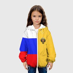 Куртка с капюшоном детская Имперское знамя ТРИКОЛОР, цвет: 3D-белый — фото 2