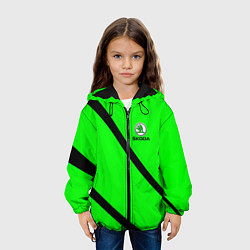 Куртка с капюшоном детская SKODA Логотип, цвет: 3D-черный — фото 2