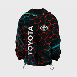 Куртка с капюшоном детская Toyota соты, цвет: 3D-черный