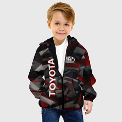 Куртка с капюшоном детская Toyota тойота abstraction, цвет: 3D-черный — фото 2
