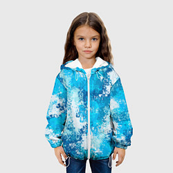 Куртка с капюшоном детская Спортивный камуфляж Пикси - Лагуна, цвет: 3D-белый — фото 2