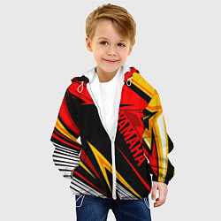 Куртка с капюшоном детская YAMAHA SPORT RED, цвет: 3D-белый — фото 2