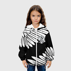 Куртка с капюшоном детская КРЫЛЬЯ СВОБОДЫ ГЕРБ РОССИИ, цвет: 3D-белый — фото 2