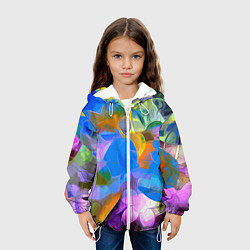 Куртка с капюшоном детская Цветочный узор Summer, цвет: 3D-белый — фото 2