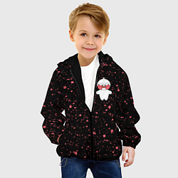 Куртка с капюшоном детская ЛАЛАФАНФАН - БЕЛАЯ Краска, цвет: 3D-черный — фото 2