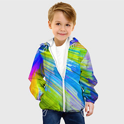 Куртка с капюшоном детская Color vanguard pattern Raster, цвет: 3D-белый — фото 2