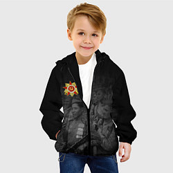 Куртка с капюшоном детская ВЕТЕРАНЫ И ОРДЕН ВЕЛИКОЙ ОТЕЧЕСТВЕННОЙ, цвет: 3D-черный — фото 2