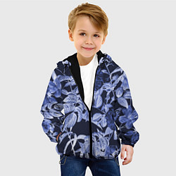 Куртка с капюшоном детская Цветы Темные Розы, цвет: 3D-черный — фото 2