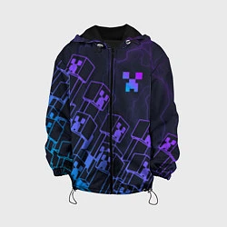 Куртка с капюшоном детская Minecraft CREEPER NEON, цвет: 3D-черный