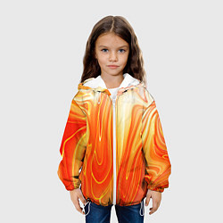 Куртка с капюшоном детская Карамельная нуга Гранж, цвет: 3D-белый — фото 2