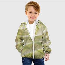 Куртка с капюшоном детская Абстрактные ирисы, цвет: 3D-белый — фото 2