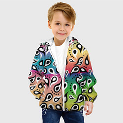 Куртка с капюшоном детская Well paisley pattern, цвет: 3D-белый — фото 2