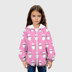Куртка с капюшоном детская ЛАЛАФАНФАН на розовом фоне, цвет: 3D-белый — фото 2