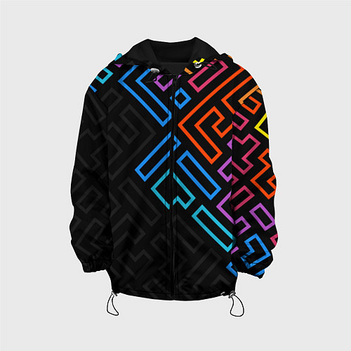 Детская куртка НЕОНОВЫЕ ФИГУРЫ НЕОН / 3D-Черный – фото 1