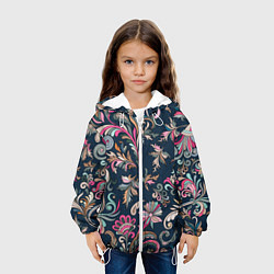 Куртка с капюшоном детская Холодная хохлома, цвет: 3D-белый — фото 2