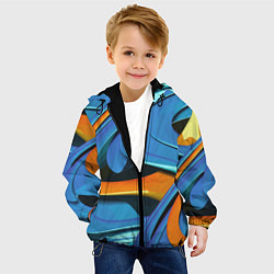 Куртка с капюшоном детская Abstraction Fashion 2037, цвет: 3D-черный — фото 2