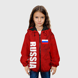 Куртка с капюшоном детская RUSSIA - RED EDITION - SPORTWEAR, цвет: 3D-черный — фото 2