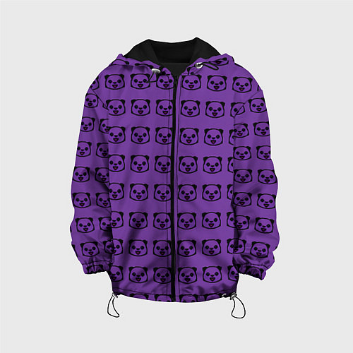 Детская куртка Purple Panda / 3D-Черный – фото 1