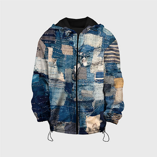 Детская куртка Patchwork Jeans Осень Зима 2023 / 3D-Черный – фото 1