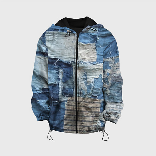 Детская куртка Пэчворк Рваная ткань Hype / 3D-Черный – фото 1