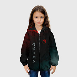 Куртка с капюшоном детская The witcher Волк Черные Молнии, цвет: 3D-черный — фото 2