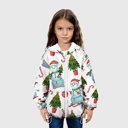 Куртка с капюшоном детская НОВОГОДНИЕ ПЕРСОНАЖИ NEW YEARS CHARACTERS, цвет: 3D-белый — фото 2