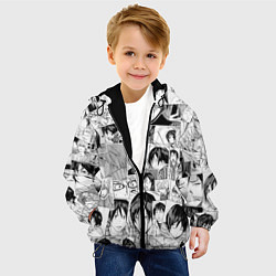 Куртка с капюшоном детская Бакуман паттерн, цвет: 3D-черный — фото 2