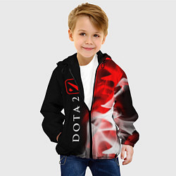 Куртка с капюшоном детская DOTA 2 Пламя Вертикально, цвет: 3D-черный — фото 2