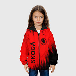 Куртка с капюшоном детская SKODA Skoda Абстракция, цвет: 3D-черный — фото 2