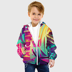 Куртка с капюшоном детская Хиппи вайб, цвет: 3D-белый — фото 2