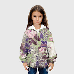 Куртка с капюшоном детская Цветы Чудесный Садовый Узор, цвет: 3D-белый — фото 2