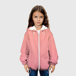 Куртка с капюшоном детская Gradient Roseanna Orange to pink, цвет: 3D-белый — фото 2