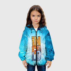 Куртка с капюшоном детская IN COLD logo with blue ice, цвет: 3D-черный — фото 2