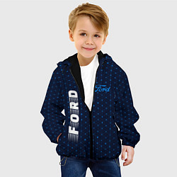 Куртка с капюшоном детская FORD Ford - Абстракция, цвет: 3D-черный — фото 2