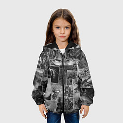 Куртка с капюшоном детская Тёмные души комикс, цвет: 3D-черный — фото 2