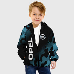 Куртка с капюшоном детская ОПЕЛЬ - Милитари, цвет: 3D-черный — фото 2