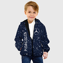 Куртка с капюшоном детская МЕРСЕДЕС Mercedes Брызги, цвет: 3D-черный — фото 2